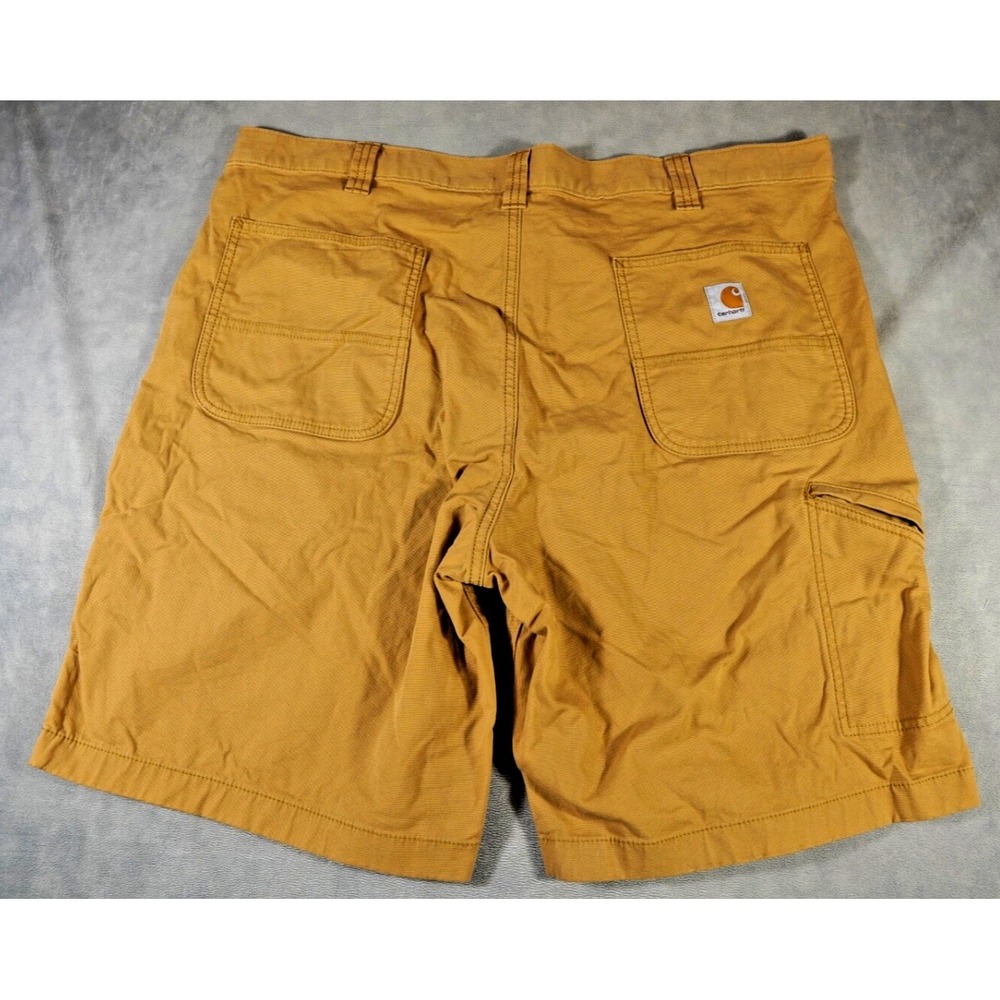 Carhartt Rugged Flex Rigby Short Mens 42 Relaxed Fit Brown Canvas 102514-918